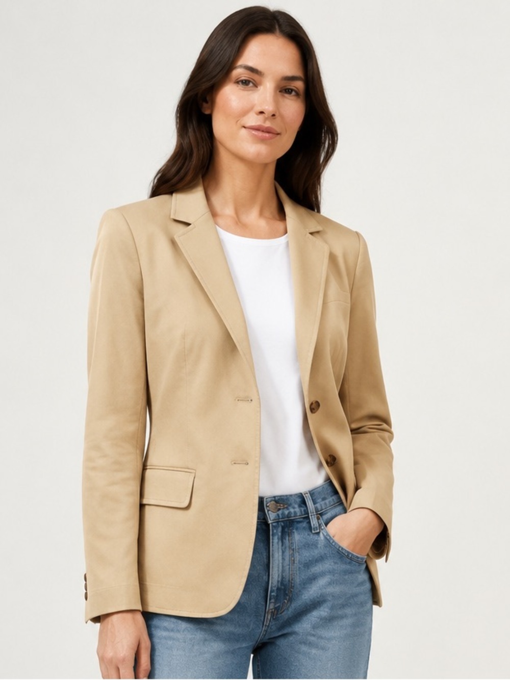 Lafayette 148 New York Thatcher Blazer In Skylight Cotton Size 10 #129